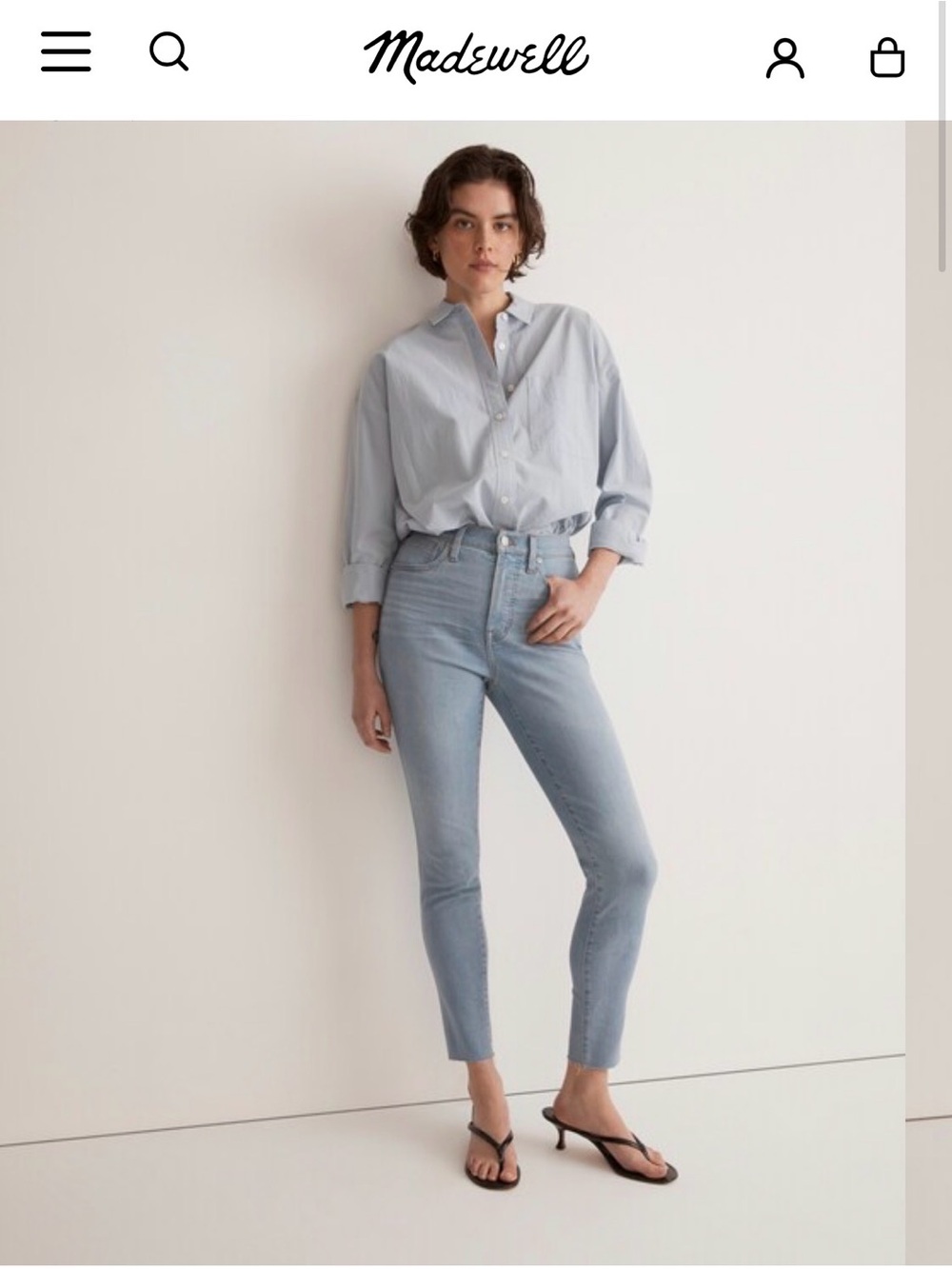 NWT Madewell Light Blue High-Rise Skinny Jeans
